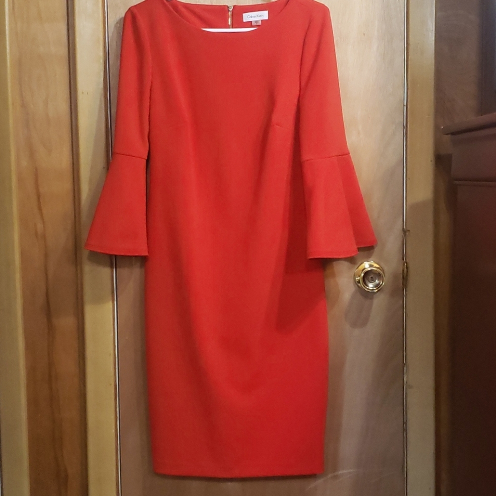 Bell Sleeve Fitted Dress